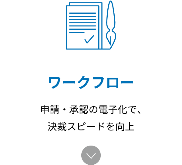 「ワークフロー」申請・承認の電子化で、決済スピードを向上