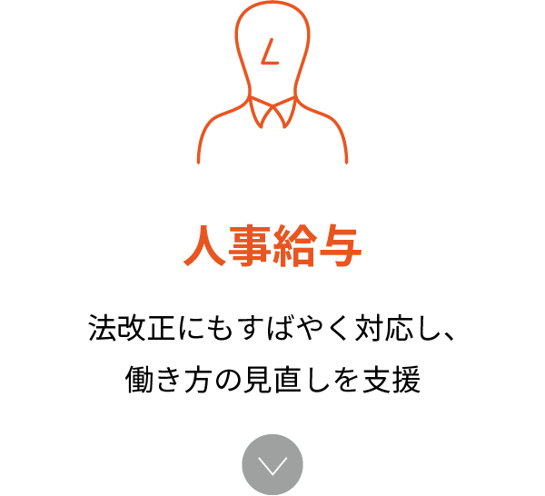 「人事給与」法改正にもすばやく対応し、働き方の見直しを支援